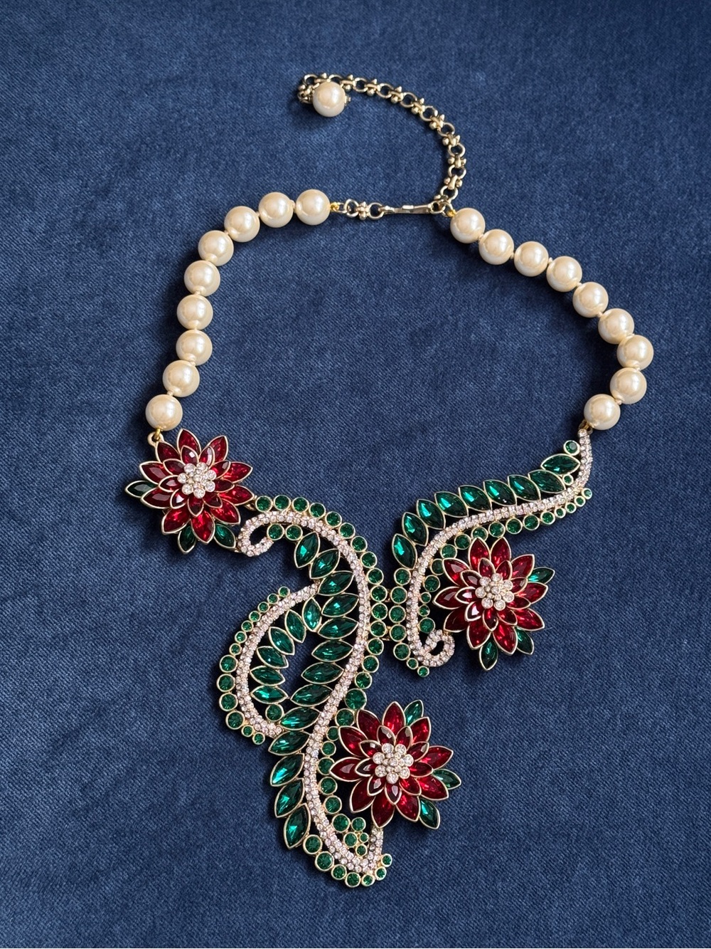 Heidi Daus "Poinsettia Panache"
Simulated Pearl Beaded flower
Necklace